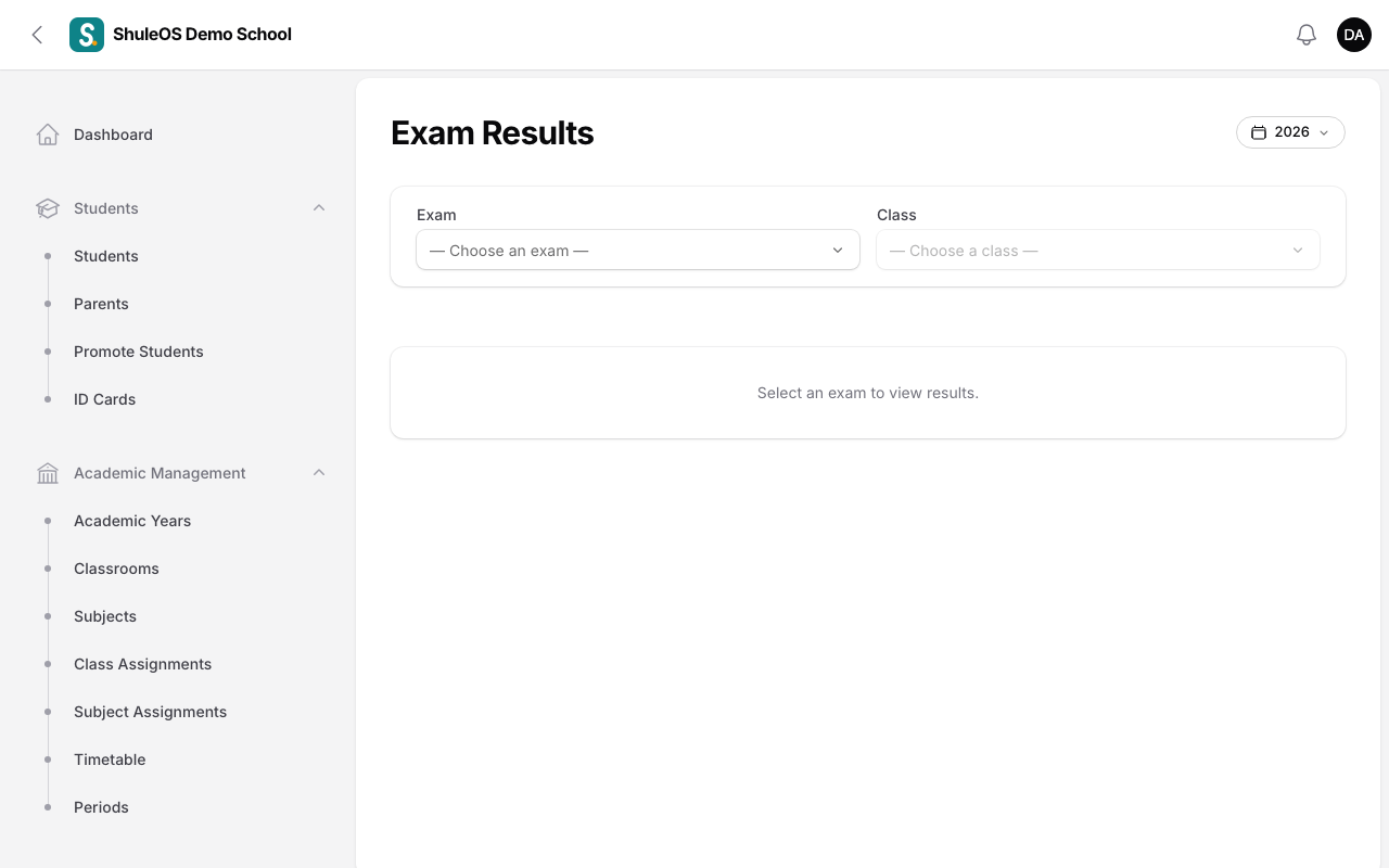 Exam Results