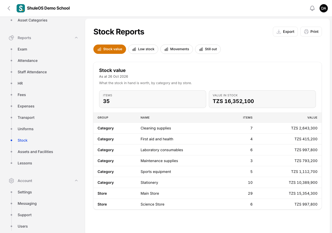 Stock Reports