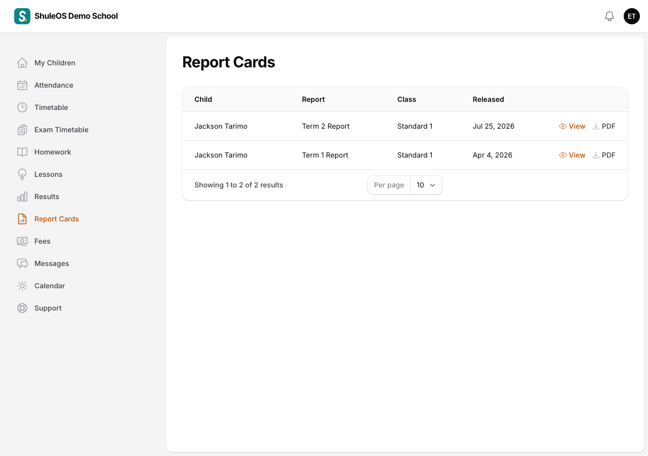 Report Cards