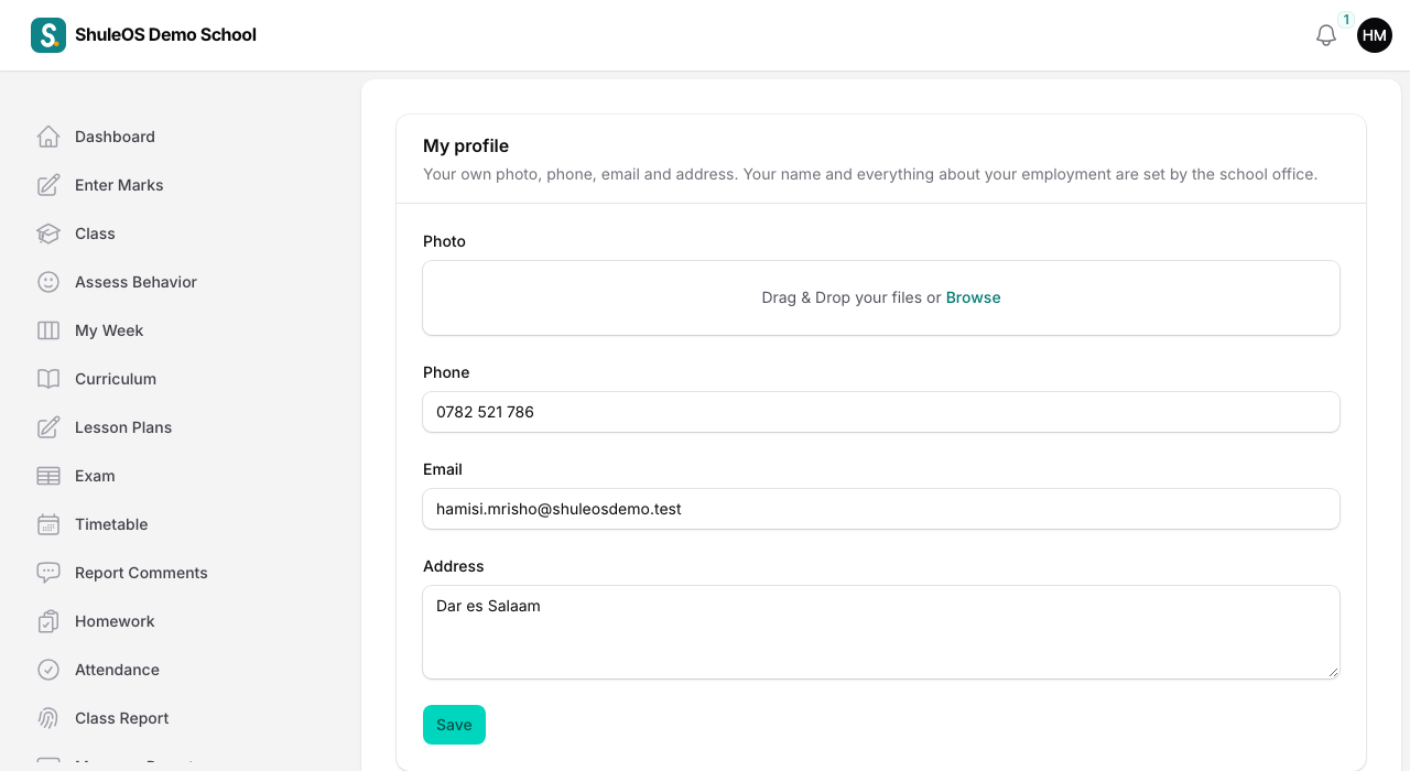 My profile